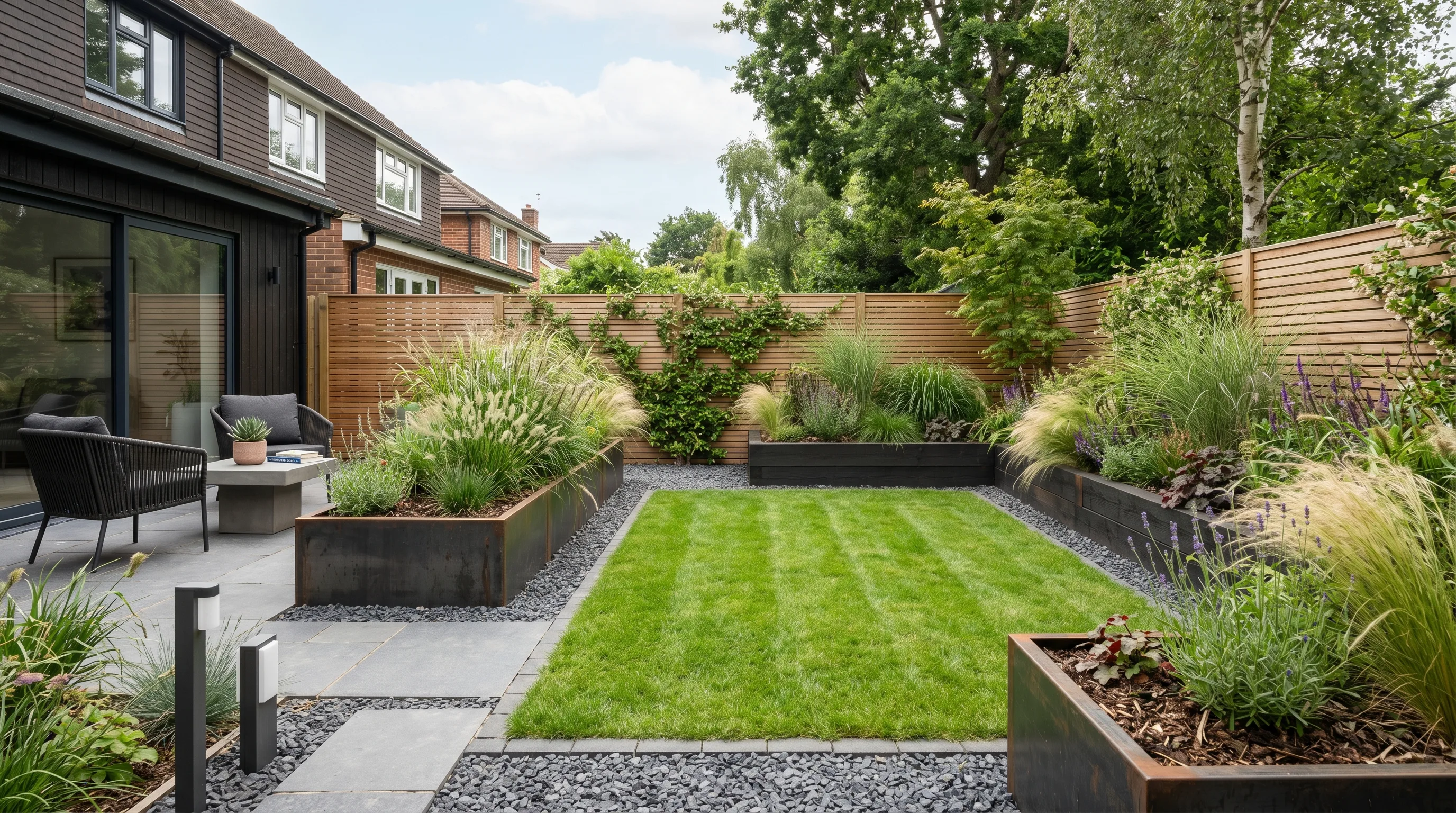 Minimal Gravel Garden Layout
